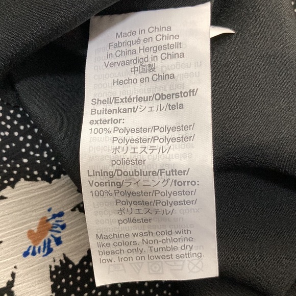 J.Crew factory black and white floral long sleeve dress size small - Picture 10 of 10